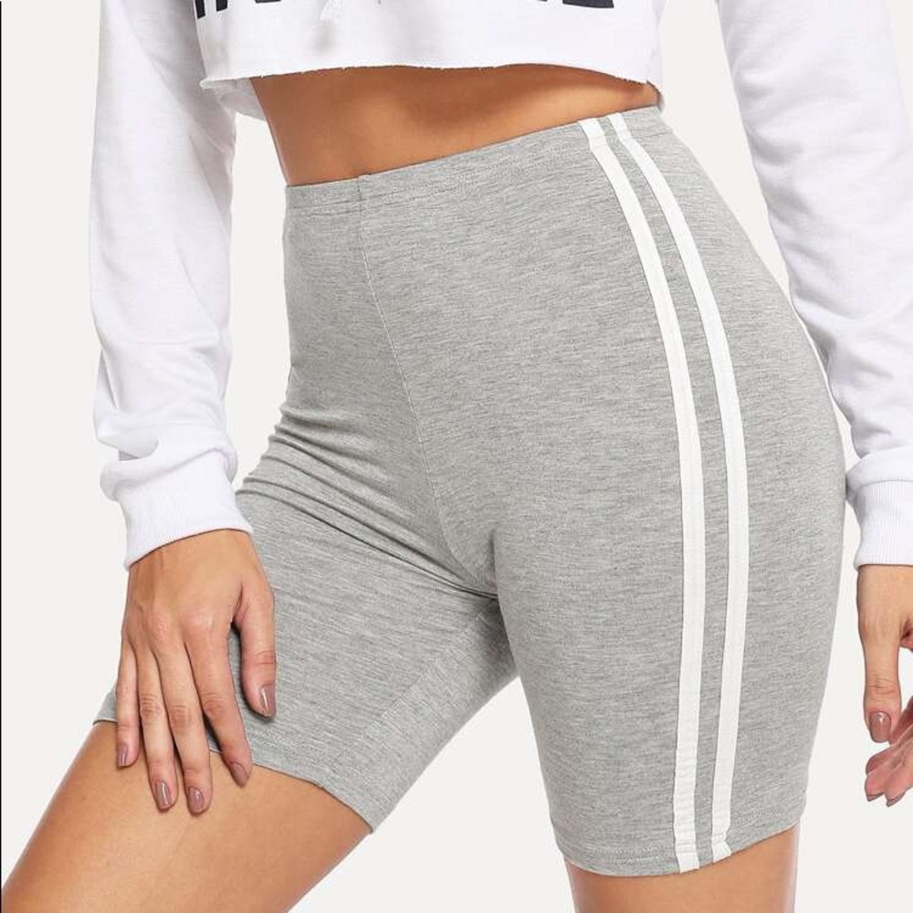 Day at the beach Striped Side Biker Shorts🥰😍